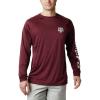 imageColumbia Mens CLG Terminal Tackle Ls ShirtTam  Deep Maroon  White