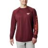 imageColumbia Mens CLG Terminal Tackle Ls ShirtVt  Deep Maroon  Tangy Orange