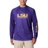 imageColumbia Mens Collegiate Terminal Tackle Heather Long Sleeve ShirtLsu  Vivid Purple Heather