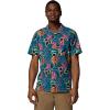 imageColumbia Mens Tech Trail Utility Printed Woven Short SleeveRiver Blue Pasteled