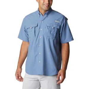 imageColumbia Mens Big and Powerful Bahama Ii UPF 30 Short Sleeve Fishing JerseyBluestone