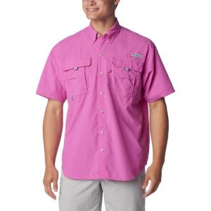 imageColumbia Mens Big and Powerful Bahama Ii UPF 30 Short Sleeve Fishing JerseyBright Lavender