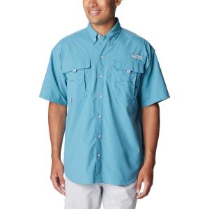 imageColumbia Mens Big and Powerful Bahama Ii UPF 30 Short Sleeve Fishing JerseyCanyon Blue