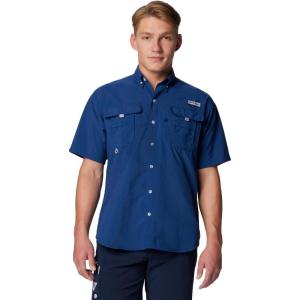 imageColumbia Mens Big and Powerful Bahama Ii UPF 30 Short Sleeve Fishing JerseyCarbon