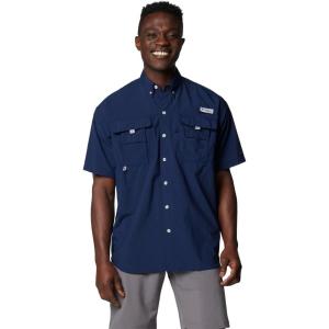 imageColumbia Mens Big and Powerful Bahama Ii UPF 30 Short Sleeve Fishing JerseyCollegiate Navy