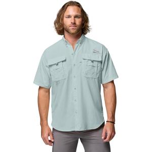 imageColumbia Mens Big and Powerful Bahama Ii UPF 30 Short Sleeve Fishing JerseyCrushed Blue