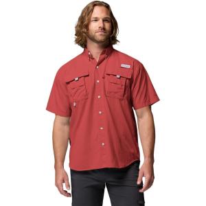 imageColumbia Mens Big and Powerful Bahama Ii UPF 30 Short Sleeve Fishing JerseyDusty Crimson