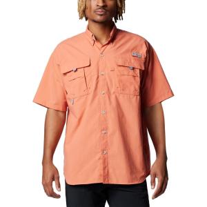 imageColumbia Mens Big and Powerful Bahama Ii UPF 30 Short Sleeve Fishing JerseyFaded Peach