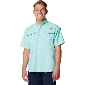 imageColumbia Mens Big and Powerful Bahama Ii UPF 30 Short Sleeve Fishing JerseyGulf Stream