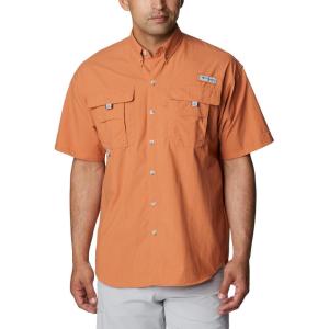 imageColumbia Mens Big and Powerful Bahama Ii UPF 30 Short Sleeve Fishing JerseyIsland Orange