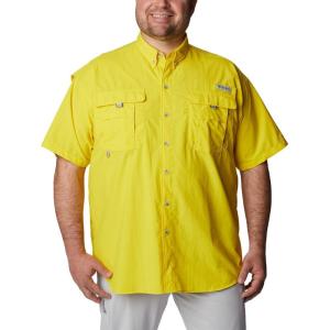 imageColumbia Mens Big and Powerful Bahama Ii UPF 30 Short Sleeve Fishing JerseyLaser Lemon