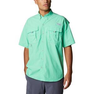 imageColumbia Mens Big and Powerful Bahama Ii UPF 30 Short Sleeve Fishing JerseyLight Jade