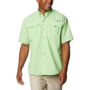 imageColumbia Mens Big and Powerful Bahama Ii UPF 30 Short Sleeve Fishing JerseyLime Glow