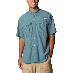 imageColumbia Mens Big and Powerful Bahama Ii UPF 30 Short Sleeve Fishing JerseyMetal