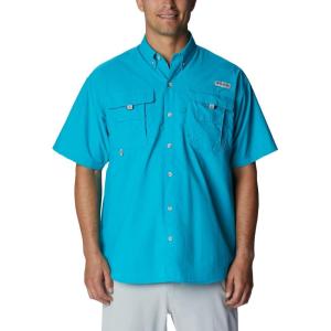 imageColumbia Mens Big and Powerful Bahama Ii UPF 30 Short Sleeve Fishing JerseyOcean Teal