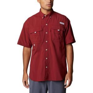 imageColumbia Mens Big and Powerful Bahama Ii UPF 30 Short Sleeve Fishing JerseyRed Jasper