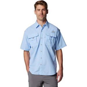 imageColumbia Mens Big and Powerful Bahama Ii UPF 30 Short Sleeve Fishing JerseySail