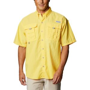 imageColumbia Mens Big and Powerful Bahama Ii UPF 30 Short Sleeve Fishing JerseySun Glow