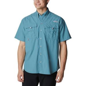 imageColumbia Mens Big and Powerful Bahama Ii UPF 30 Short Sleeve Fishing JerseyTranquil Teal