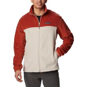 imageColumbia Mens BigTall Extended Big Steens Mountain Full Zip 20 Fleece JacketWarp RedDark Stone