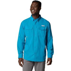 imageColumbia Mens Blood and Guts V Long Sleeve ShirtBlue Echo