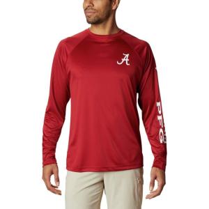 imageColumbia Mens CLG Terminal Tackle Ls ShirtAla  Red Velvet  White