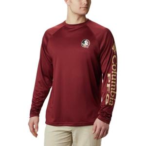 imageColumbia Mens CLG Terminal Tackle Ls ShirtFsu  Cabernet  Sierra Tan
