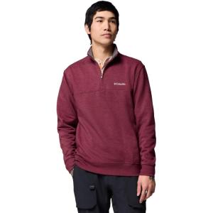 imageColumbia Mens Hart Mountain II HalfZip Pullover SweaterRich Wine Heather