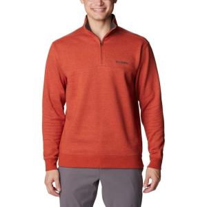 imageColumbia Mens Hart Mountain II HalfZip Pullover SweaterWarp Red Heather