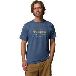imageColumbia Mens Kwick Hike Graphic Short Sleeve TeeDark Mountain HeatherIconic Brand