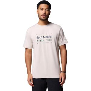 imageColumbia Mens Kwick Hike Graphic Short Sleeve TeeDark Stone HeatherIconic Brand