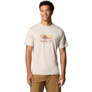 imageColumbia Mens Kwick Hike Graphic Short Sleeve TeeDark Stone HeatherPeak Direction