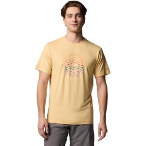 imageColumbia Mens Kwick Hike Graphic Short Sleeve TeeSand Dune HeatherPeaked Lifestyle