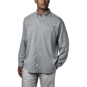 imageColumbia Mens PFG Tamiami II UPF 40 Long Sleeve Fishing ShirtCool Grey  Legacy