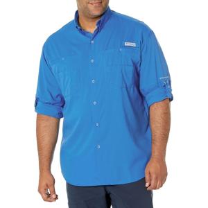 imageColumbia Mens PFG Tamiami II UPF 40 Long Sleeve Fishing ShirtDark Pool