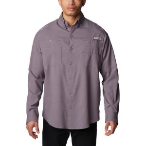 imageColumbia Mens PFG Tamiami II UPF 40 Long Sleeve Fishing ShirtGranite Purple