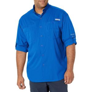 imageColumbia Mens PFG Tamiami II UPF 40 Long Sleeve Fishing ShirtVivid Blue