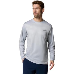 imageColumbia Mens PFG Terminal Tackle Fish Flag Long Sleeve Fishing ShirtCool GreyBlack Bass Lures