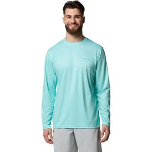 imageColumbia Mens PFG Terminal Tackle Fish Flag Long Sleeve Fishing ShirtGulf StreamSorbet