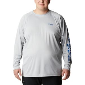 imageColumbia Mens PFG Terminal Tackle Long Sleeve ShirtCool GreyVivid Blue Logo