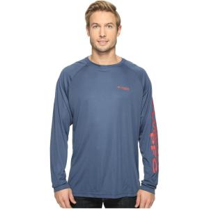 imageColumbia Mens PFG Terminal Tackle Long Sleeve ShirtDark MountainSunset Red