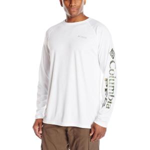 imageColumbia Mens PFG Terminal Tackle Long Sleeve ShirtWhiteCamo Logo