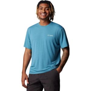imageColumbia Mens PFG Uncharted Tech Tee Short SleeveCanyon Blue Easy Breezy