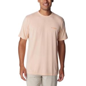 imageColumbia Mens PFG Uncharted Tech Tee Short SleevePeach Fizz Easy Breezy