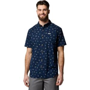 imageColumbia Mens Rapid Rivers Printed Short Sleeve ShirtCollegiate Navy Deserted