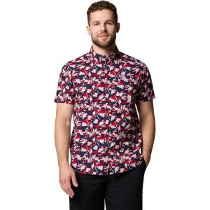 imageColumbia Mens Rapid Rivers Printed Short Sleeve ShirtCollegiate Navy Vined