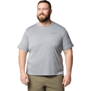 imageColumbia Mens Sage Peak Knit Short Sleeve CrewColumbia Grey Heather