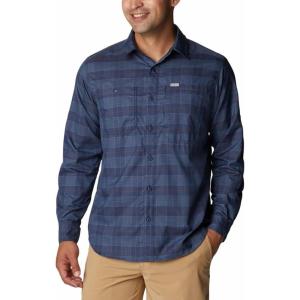 imageColumbia Mens Silver Ridge Utility Lite Plaid Long SleeveCollegiate Navy Trail Crossing Plaid