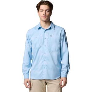 imageColumbia Mens Silver Ridge Utility Lite Plaid Long SleeveRipple Blue Large Blur Check