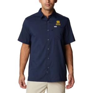 imageColumbia Mens Standard Slack Tide Camp ShirtLsu  Vivid Purple